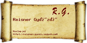 Reisner Győző névjegykártya